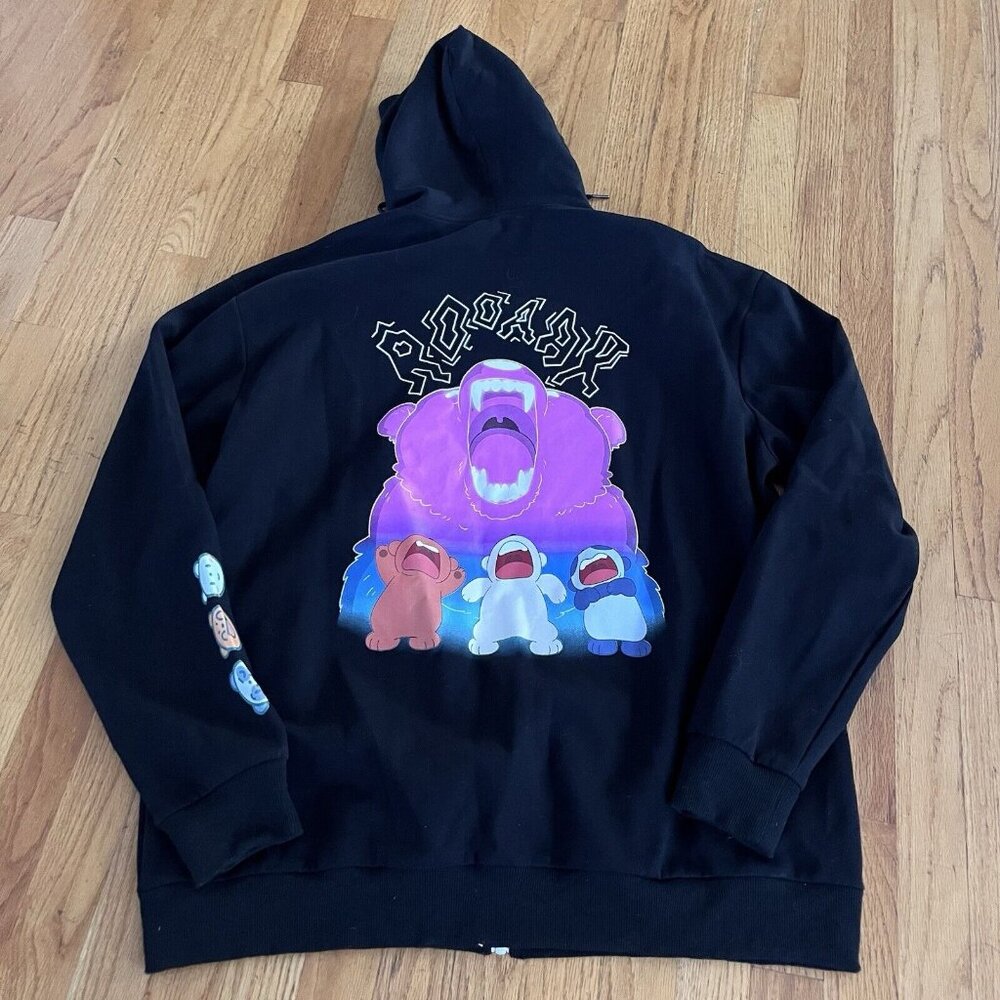 Cartoon Network Studios We Baby Bears Black Zip Hoodie Jacket XL Animation